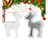 Christmas Elk Mould for Fondant, Christmas Deer Statue Mould | Candle Holder Molds Christmas Silicone Molds - Reindeer Decorative Silicone Casting Mould for Aromatherapy Candles, Home Decorations