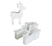 Christmas Elk Mould for Fondant, Christmas Deer Statue Mould - Candle Holder Moulds Christmas Silicone Moulds Candle Holder Moulds Christmas Elk Plaster Mould for Casting