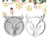 Christmas Elk Silicone Mold - Silicone Deer Head Soap Moulds,Easy Release Craft Animal Mold for Aromatherapy Candle Plaster Epoxy Resin Gypsum Christmas Home Decor Soap Pendant Crafting