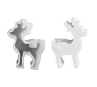 Christmas Elk Silicone Mold - Statuette, 1 Unit Animal Template for Casting, Flexible Polymer with Textured Detail, Hobby Item, Profile Buffer for Studio, Atelier, Workshop, Boutique and Plant