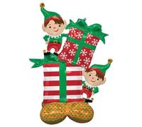 Amscan Foil Balloon Airloonz Christmas Elves P70 4295311 - 36"/91cm x 53"/134cm