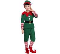 Christmas Elves Costume for Women - Santa's Helper Costume Festive Outfit,Holiday Christmas Suit for Adults Kids, Festive Clothes Outfit Cosplay Costumes