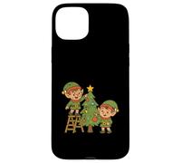 Christmas Elves Decorating Tree Case for iPhone 15 Plus