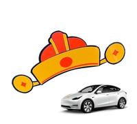 Christmas Emblem Sticker, Easy Peel Waterproof Santa Hat Sticker | Party Car Emblem Sticker Decor Gift for Women