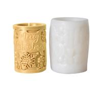 Christmas Embossed Silicone Molds for Soap Home Decoration Cylinder Silicone Molds for Epoxy Resin