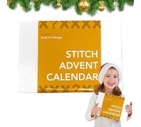 Christmas Embroidery Countdown Calendar, Christmas Embroidery Advent Calendar,24 Days Countdown Calendar | Embroidery Craft Supplies for Beginners and Craft Lovers
