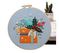 Christmas Embroidery Kit | Christmas Stitches Ornaments - Embroidered Cross Stitches Kit for Beginners and Adults