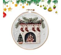 Christmas Embroidery Kit- Embroidery Christmas Kits For Adults | Christmas Stitches Beginner Kits, Christmas Hand Embroidery Stamped Kits - Adults Kids Handmade Christmas Embroidery Kits For Beginners