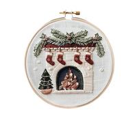 Christmas Embroidery Kit, Embroidery Stitches Practice Set, Christmas Stitches Set with Stocking Pattern, Crosses Stitches Kits, Adults Kids Handmade Christmas Embroidery Kits for Beginners