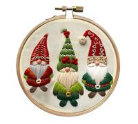 Christmas Embroidery Kits - 2025 New Cross Stitch Kits for Adults & Beginners, Holiday Village & Gnome Themed, Includes Needle & Thread, Perfect for Christmas Decorations