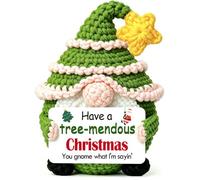Christmas Emotional Support Crochet Christmas Tree Gnome Gifts | Christmas Gnome Decor, Handmade Holiday Keepsake Ornament, Stocking Stuffers for Women Men, Family Friends Coworkers