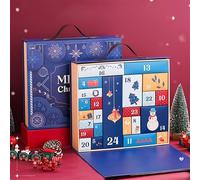 Christmas Empty Advent Calendar to Fill Yourself, 24 Compartments DIY Empty Box Packaging,Christmas Treat Boxes, Fillable Countdown Advent Calendars,Surprise Gift Box DIY Friendly Gifts