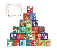 Christmas Empty Boxes - Festive Decoration,Empty Countdown Box to Fill - for Boys Girls Kids Couples Small Toys Candy Chocolate Lipstick Jewelry