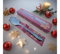 Christmas Engraved Hot Chocolate Spoon, Stainless Steel, Personalised Handle, Multiple Colors Available, Festive Gift Box Option with Chocolates Christmas 2025 (Christmas Tree - “Merry Christmas”)