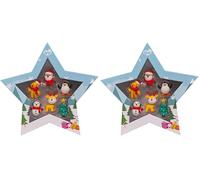 Christmas Eraser Set, 6 erasers in The Collection, Star Display case (Pack of 2)