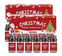 Christmas Essential Oil Diffuser Set, Winter Holiday Fragrance Oil Gift Set for Diffuser, 6x10ml Fragrance Oils for Diffuser Candle Making Natural Essential Oils, Aromatherapy Essential (60ml, 120ml)