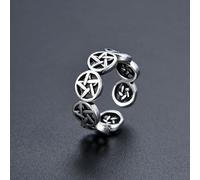 Christmas European Retro Star Shaped Ring Silver Design Can Be Paired With Casual Wear To Create A More Relaxed Appearance