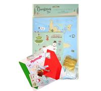 Christmas Eve Activity Pack Santa's Tracker, Santa's Foot Print, Rudolph's Hoof Print, Santa's Magic Key and Xmas Stickers