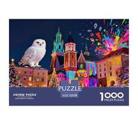 Christmas Eve at Polish Kraków Wawel Wooden Jigsaw Puzzle Waterproof 1000 Piece Puzzles for Adults Gifts Fun Challenging Games