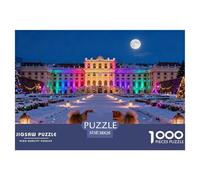 Christmas Eve at Vienna Schönbrunn Wooden Jigsaw Puzzle Waterproof 1000 Piece Puzzles for Adults Challenging And Brainteasing Educational Games