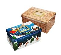 Christmas Eve Box Decorative Festive Gift Treat Box - Assortment Set of 2 - Flat Packed Assembly Required - 15.5cm (H) x 33.5cm (L) x 23cm (W)