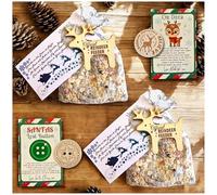 Christmas Eve Box Fillers for Kids - 2 Pack Magical Reindeer Food Set with Reindeer Dust, Santa’s Lost Button, Rudolph’s Lost Tag, Fun Magic Xmas Eve Activity