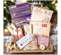 Christmas Eve Box Fillers Set for Kids - Magical Reindeer Food, Santa’s Key, Santa Lost Button, Rudolph Tag, Santa Licence, Novelty Chocolate Wrapper & Postcard - Xmas Eve Activity Kit