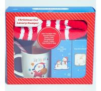 Christmas Eve box for Kids Children |Luxury Hot Chocolate Hamper |Red and White Candy Canes, Santa Mug, Gingerbread House, Instant Hot Chocolate Powder, Socks, Mini Marshmallows - Xmas Gifts Boy Girl
