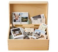 Christmas Eve Box - Wooden Box with Hinged Lid, 30x20x14 cm Pine Keepsake | Wooden Christmas Eve Crate & Gift Box - Natural Pine Treasure Chest for Treats, Pyjamas, Photos, Jewellery & Keepsakes