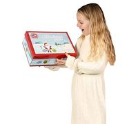 Christmas Eve Boxes Holiday Season Gift Box with Decorated with Santa, Snowman and Reindeer (Medium Box - Pack of 1)
