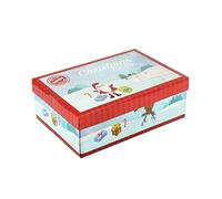 Christmas Eve Boxes Holiday Season Gift Box with Decorated with Santa, Snowman and Reindeer (Medium Box - Pack of 12)