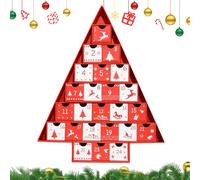 Christmas Eve Countdown Calendar Boxes | 24 Day Christmas Calendar with Numbers - Seasonal Winter Party Decoration Numbered for Sweets and Games