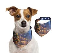 Christmas Eve Dog Bandana for Small Medium Large Dogs, Cat Dogs Kerchief Triangle Bibs Scarf for Girl Or Boy