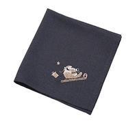 Christmas Eve Flight Embroidered Napkin 18" x 18"