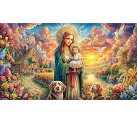 Christmas-Eve-Nativity-Scene Puzzle for Adults 1000 Piece Impossible Hard Difficult Challenging Educational Game Decompression Fun Present & Activity for Home 38x52/1000pcs