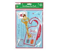 Christmas Eve Pack - Santa Stop Here Sign, Santa Footprint Stencils, Santa Placemat, Nice List Certificate, Metallic Key