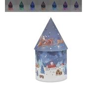 Christmas Eve Santa LED House for Festive Holiday Decor | Light-Up Ornament with Santa Claus and Warm LED Glow | Cozy Indoor Decoration for Mantels & Tables | Gift for Christmas Celebrations