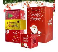 Christmas Exploration Box For Money-7.5x7.5x7.5cm 12-Piece Cash Gift Box, DIY Folding Paper Cube, Creative Handmade Envelope With Hidden Compartments | C