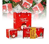 Christmas Explosion Gift Box, 2025 Upgraded Folding Bouncing Pop-Up Gift Boxes, Christmas Surprise Festival Cash Money Photo Folding Gift Box Album Decoration (Red, 20 Bounces Boxes)