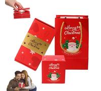 Christmas Explosion Gift Box, Christmas Surprise Gifts Box, Christmass Pop Up Money Gift Box, Folding Bouncing Money Gifts Box, Cash Explosion Gift Boxs for Birthday Xmas Anniversary (red 16pcs)