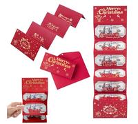 Christmas Explosion Gift Box, Ornament Xmas Decoration Merry Christmas Surprise Box Gift Box Creating Most Surprising Gift Red Envelope Bouncing, Santa Pillow Packaging Boxes Holiday Dec (B)