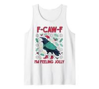 Christmas F-Caw-F Crow I'm Feeling Jolly Tank Top