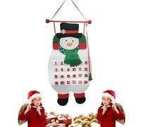 Christmas Fabric Advent Calendar 2025, Xmas Fillable Felt Advent Calendar with 24 Pockets，DIY Hanging Santa Snowman Countdown Calendar for Home Door Wall Decoration