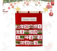Christmas Fabric Advent Calendars,Fabric Advents Calendar With Pockets,Hangable Countdown Calendar,Christmas Advents Calendar Candy Bags,Empty Advents Calendar To Fill Yourself