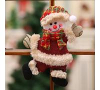 Christmas Fabric Doll Pendant Dancing Old Man 18cm(Snowman)