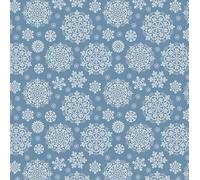 Christmas Fabric - Lewis & Irene - Peace & Joy - White Snowflakes on Blue 44" Wide