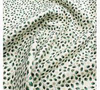Christmas Fabric - Metallic Gold Holly Leaf & Star on Ivory - Cotton Craft Fabric Material