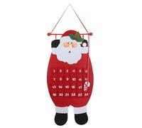 Christmas Fabric Reusable Advent Calendar with 24 Pockets, Santa Fillable Empty advent calendar to fill yourself for Small Gifts Home Wall Hanging Decoration