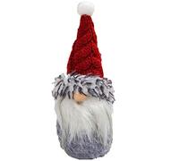 Christmas Fabric Santa Gonks 14cm - Swedish Gnome Elf - Red and Grey