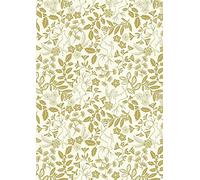 Christmas Fabrics - Winter Foliage -Lewis & Irene - 100% Quality Cotton Poplin Fabric - Per 0.5 Metre - Sewing Quilting Bunting Dress Fabric - Simply Sew Crafty™ (Winter Foliage Gold Metallic)
